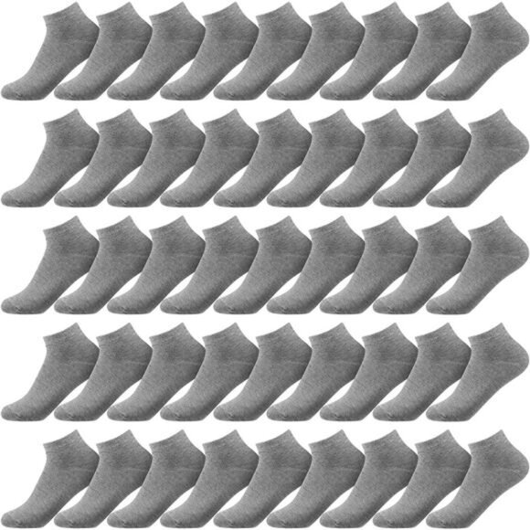 60 Pairs Thin Low Cut Ankle Socks Bulk for Men Women Bulk Socks for Homeless - Picture 1 of 8